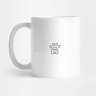 Dog Paw Heart Mug